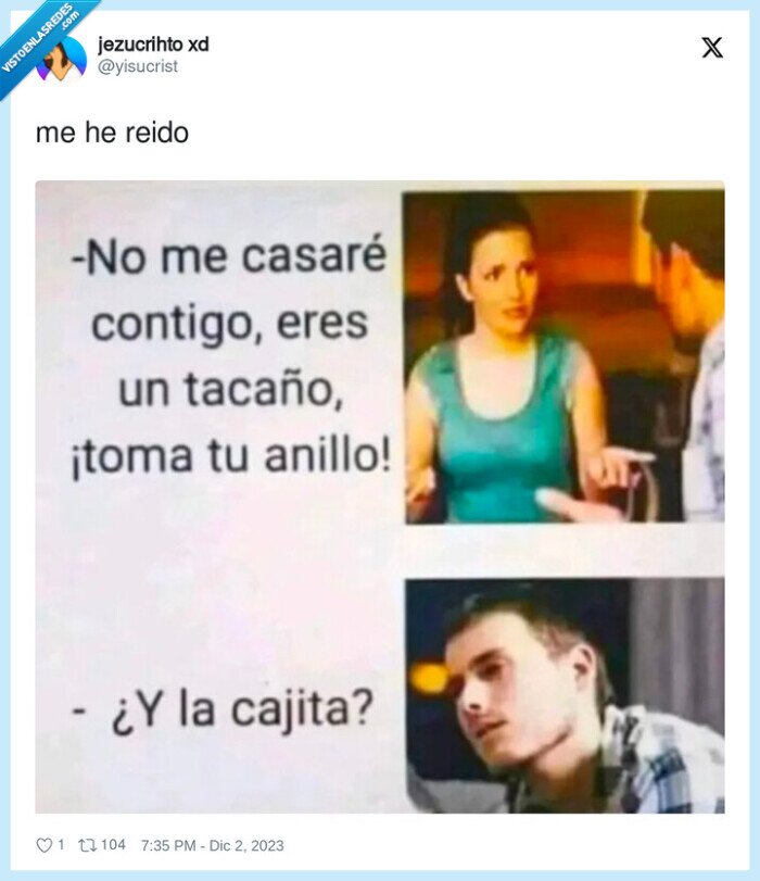cajita,tacaño,anillo,devolver