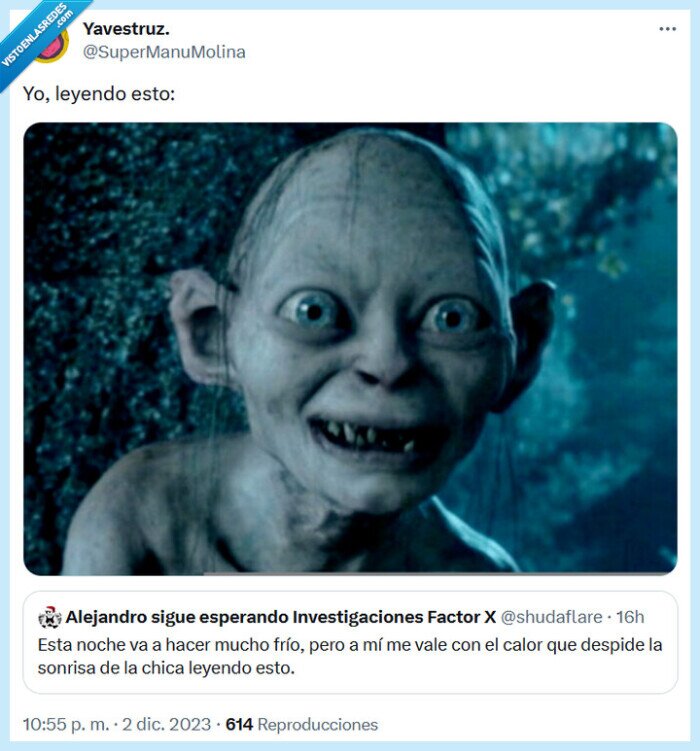sonrisa,chica,calentar,gollum