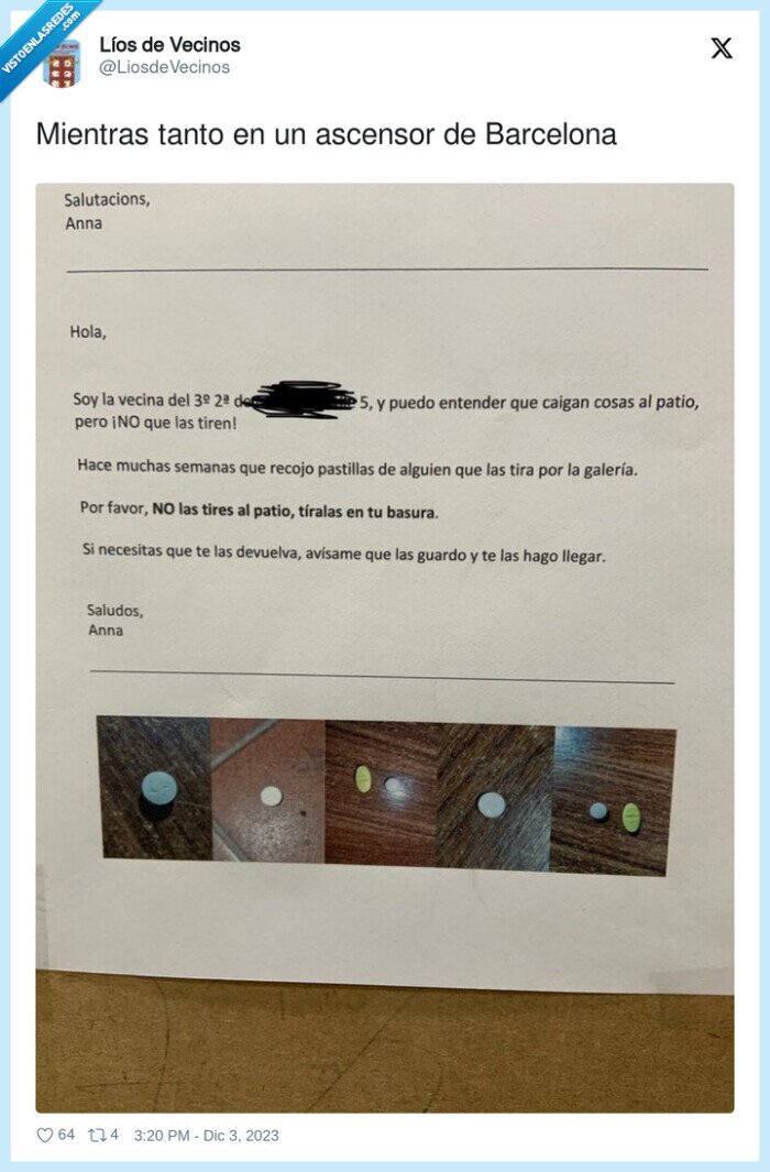 pastillas,cartel,vecinos