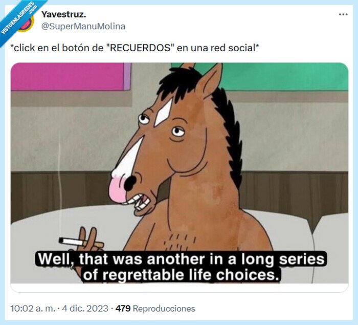 bojack horseman,recuerdos,red social