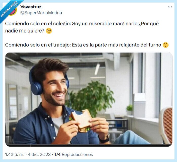 comiendo,trabajo,colegio