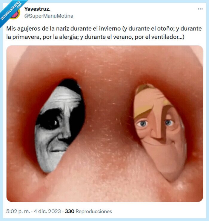 nariz,agujeros,tapado