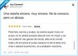 Enlace a Ojalá más reseñas así, por @soycamarero