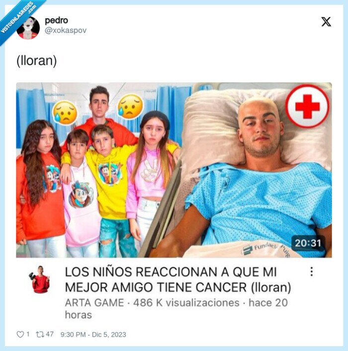 llorar,cancer,youtuber