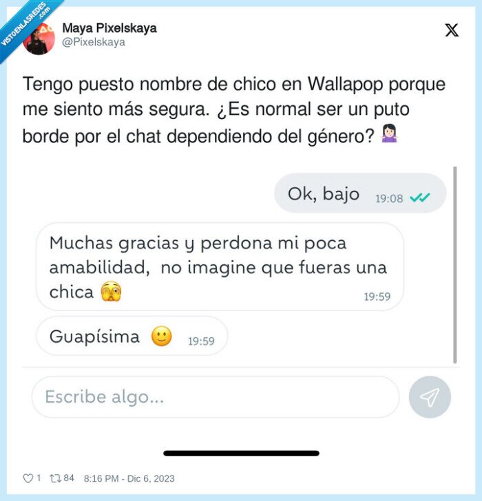 payaso,ligar,wallapop,género