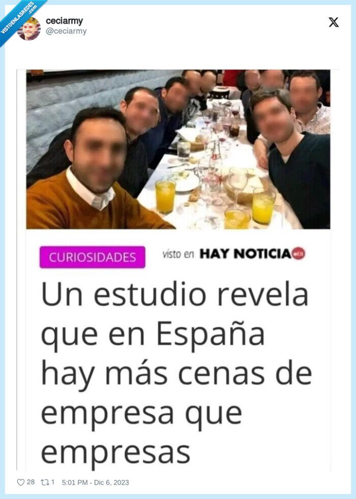 cena de empresa,españa,empresas