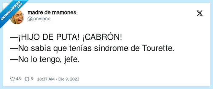 síndrome de tourette,insultos,hdp