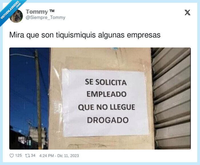 tiquismiquis,empresas,empleados,drogados,solicitar