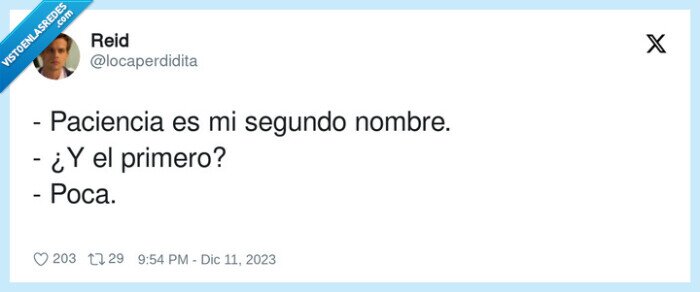 paciencia,segundo,primero,nombre