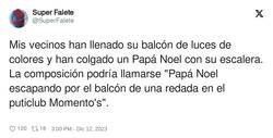 Enlace a Esa delgada línea que separa las luces de Navidad de un puticlub, por @SuperFalete