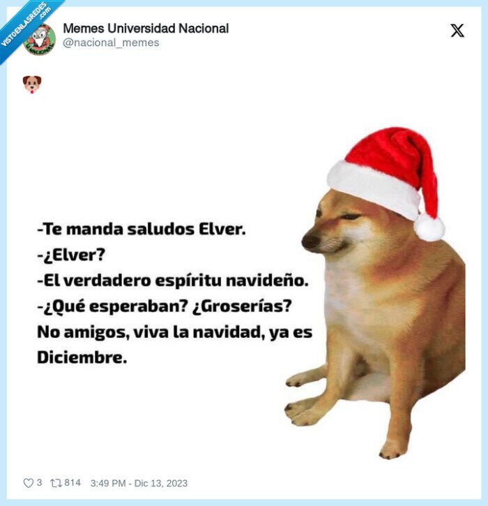elver,espiritu navideño,doge,cheems
