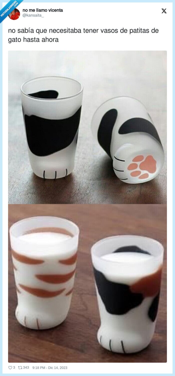 gato,patitas,vasos