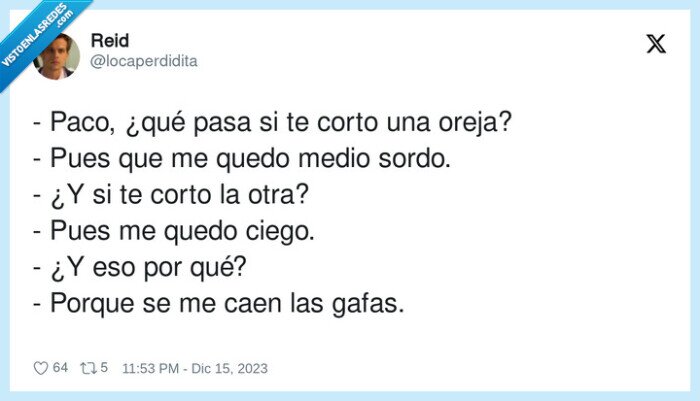 paco,quedarse,ciego,sordo,medio