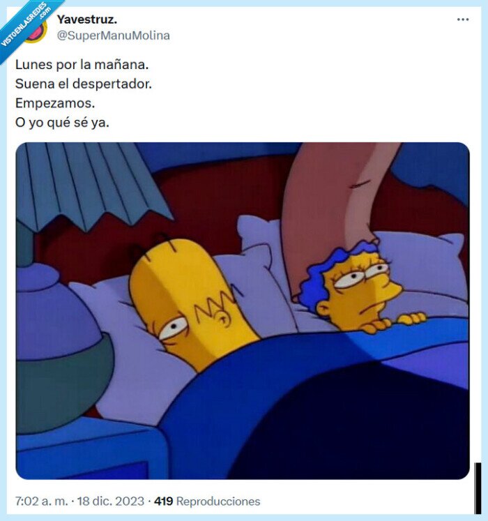 lunes,despertador,los simpson