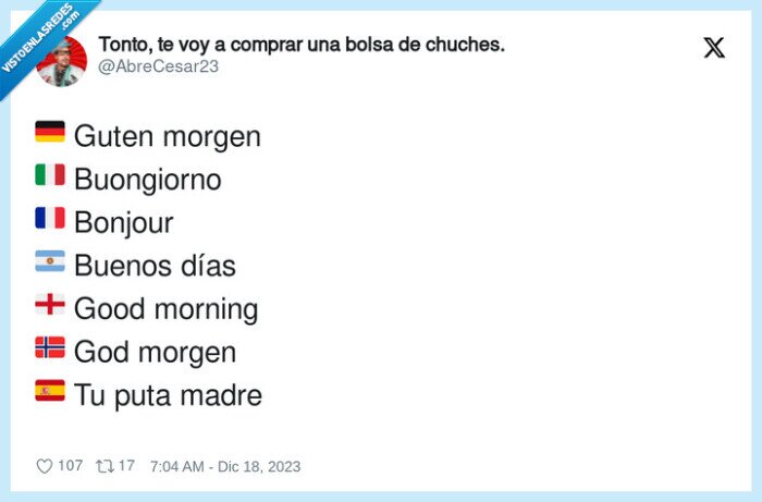 buenos dias,idiomas,contestar