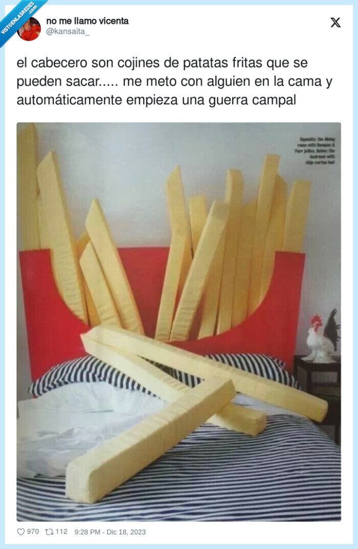 cabecero,cojines,patatas