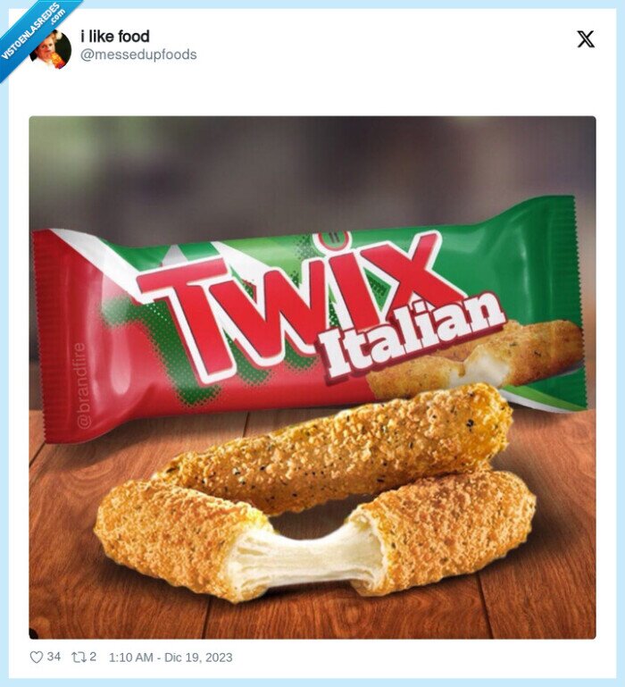 mozarella,twix,comer,italiano