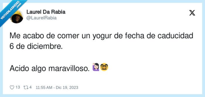 caducado,diciembre,yogur,comer