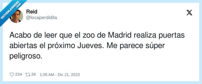peligroso,zoo,puertas abiertas,madrid