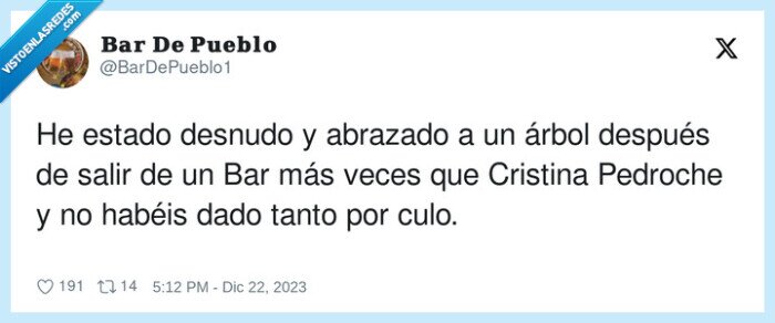 abrazada,cristina pedroche,arbol,desnudo