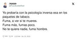 Enlace a Psicología inversa para dejar de fumar, por @PutoAlcaldeReal