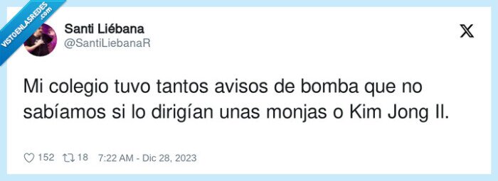 colegio,bombas,avisos,monjas