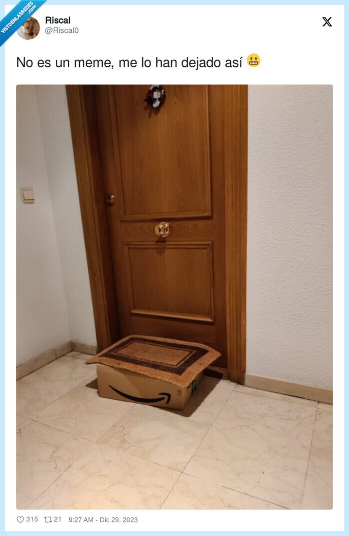 felpudo,caja,amazon,puerta