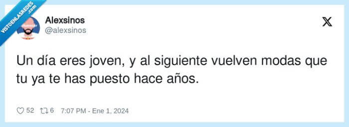 volver,joven,modas,años
