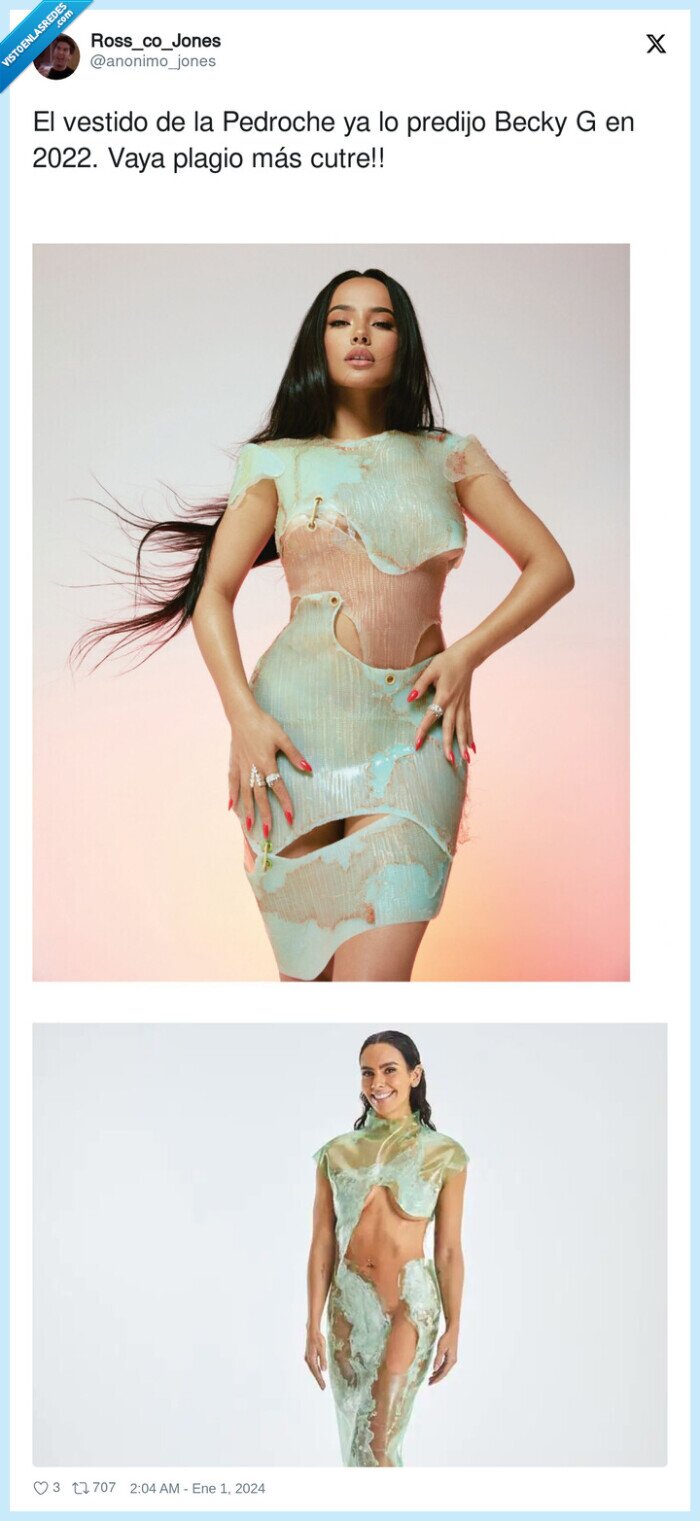 pedroche,vestido,plagio,becky g,cutre