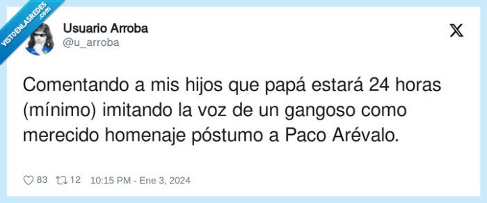 Humor boomer,homenaje póstumo,merecido,imitando