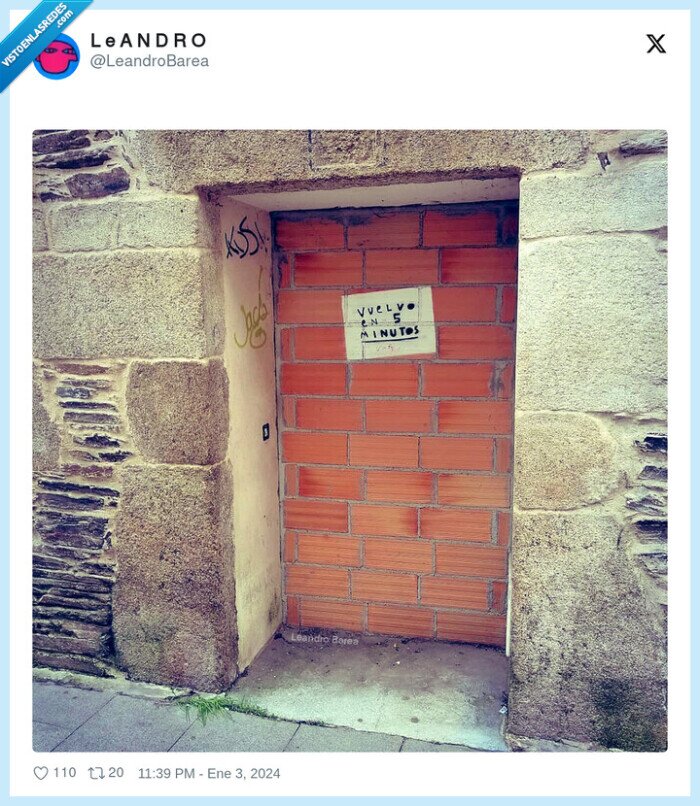 puerta,vuelvo,5 minutos