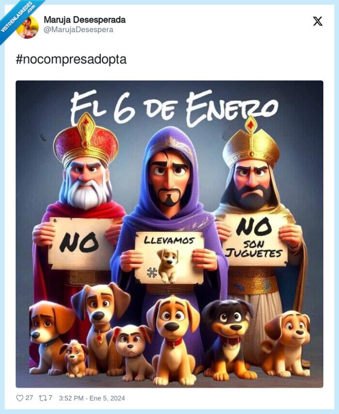 #nocompresadopta,animales,perros,reyes magos