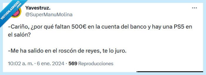 roscón,reyes,ps5,banco