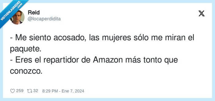 repartidor,acosado,mujeres,paquete,amazon