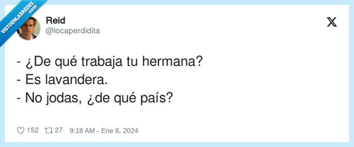 lavandera,trabajar,hermana,país