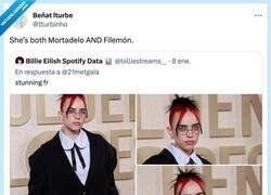 Enlace a Billie Eilish es Mortadelo y Filemón a la vez, menudo cuadro, por @Iturbinho