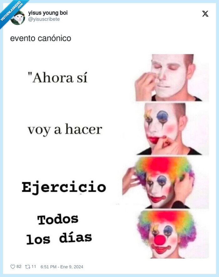 payaso,ejercicio,proposito,año nuevo
