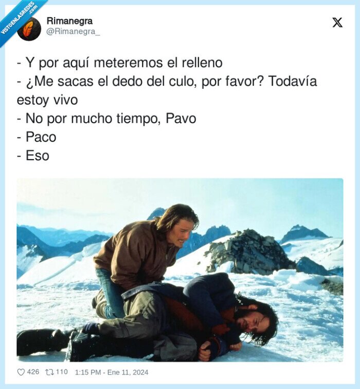 meteremos,pavo,paco,relleno,sociedad de la nieve