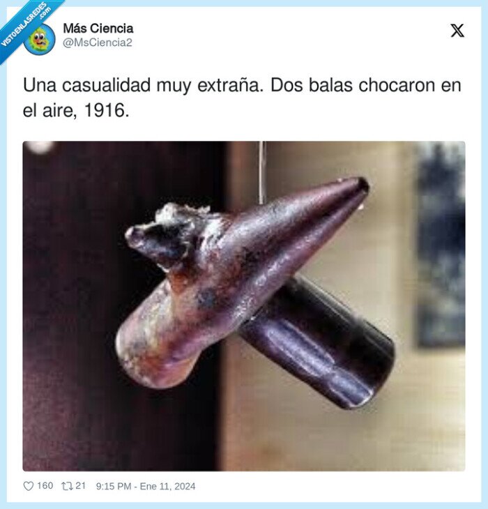 casualidad,extraña,chocar,balas,1916