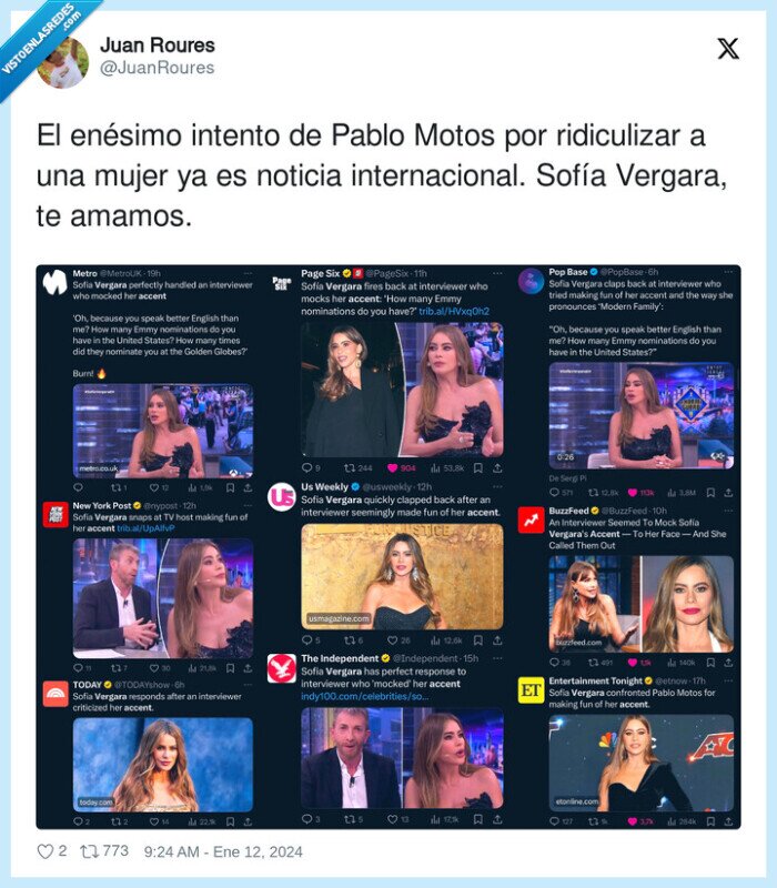 internacional,ridiculizar,sofia ver gara,noticia,pablo motos