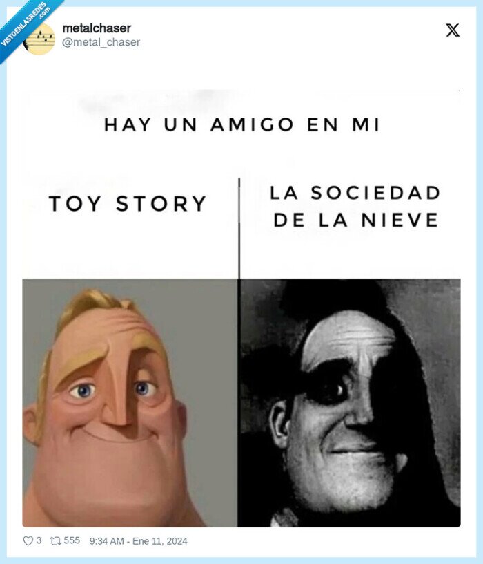 sociedad de la nieve,toy story,hay una amigo en mí