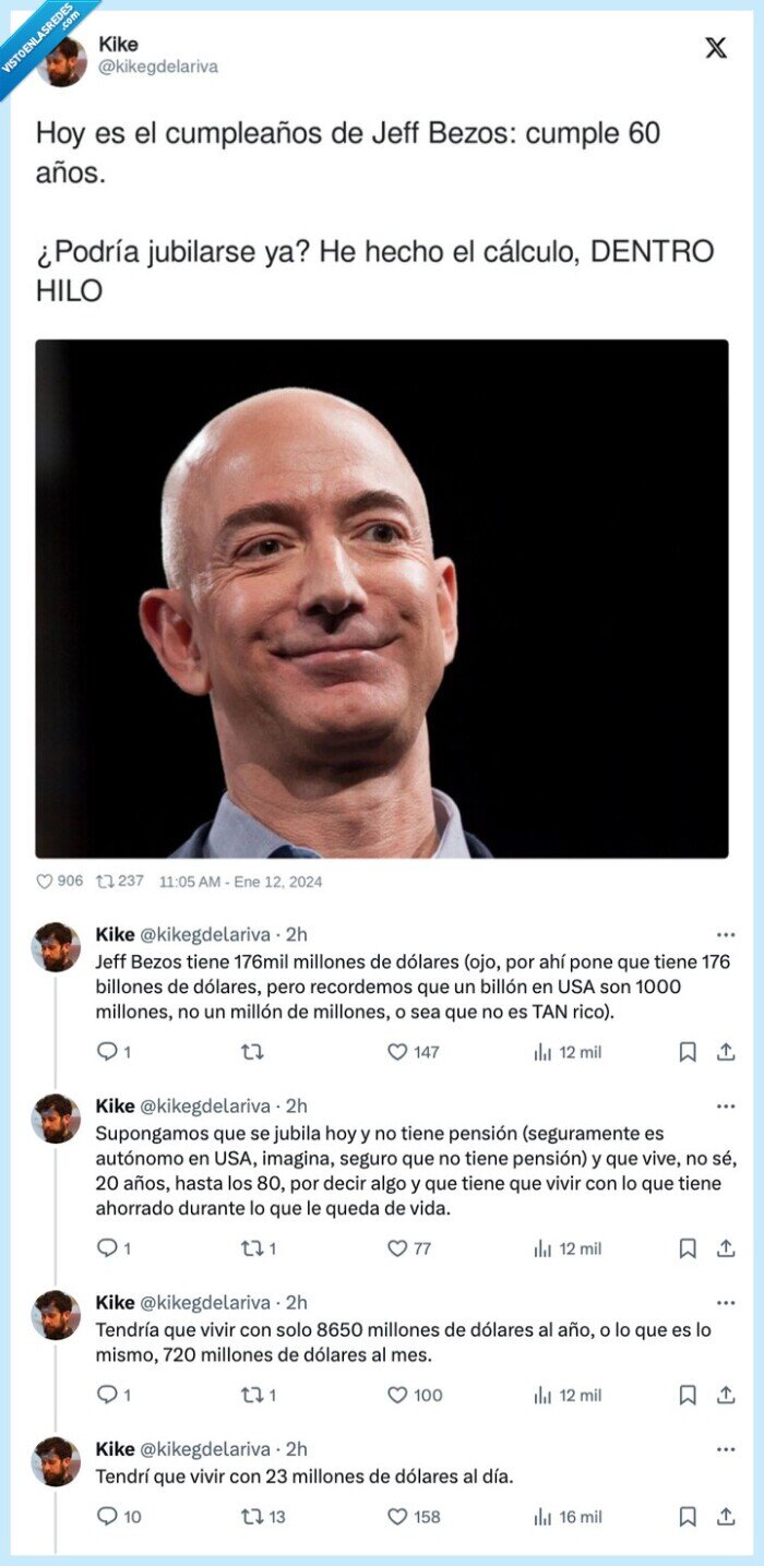 cumpleaños,jubilarse,jeff bezos,billonario,rico,amazon
