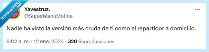 repartidor,domicilio,versión,cruda