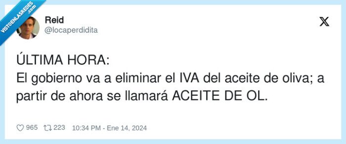 gobierno,eliminar,iva,aceite de oliva
