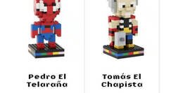 Enlace a Esta página con legos falsos y para evitar problemas de copyright les ponen nombres que te partes