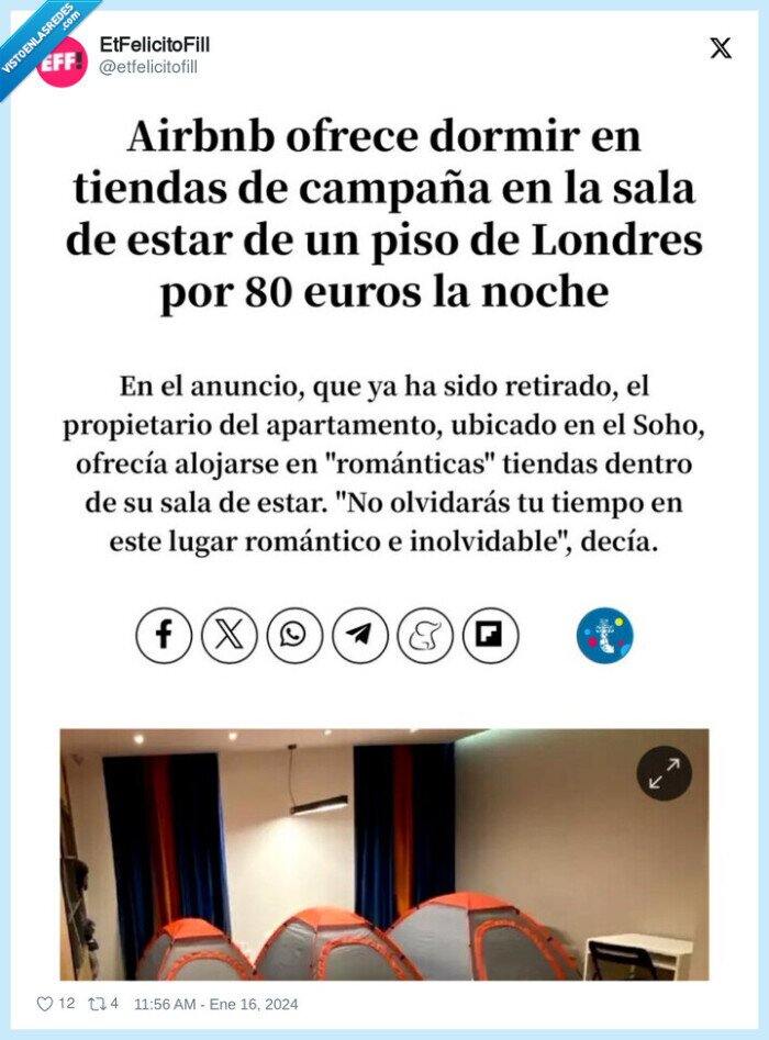 airbnb,tiendas de campaña,alquiler