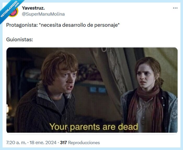 desarrollo,personaje,padres,muertos