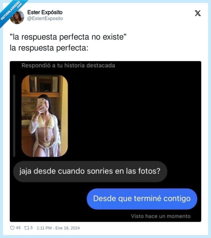 respuesta,perfecta,sonreir,fotos,ex,dejar