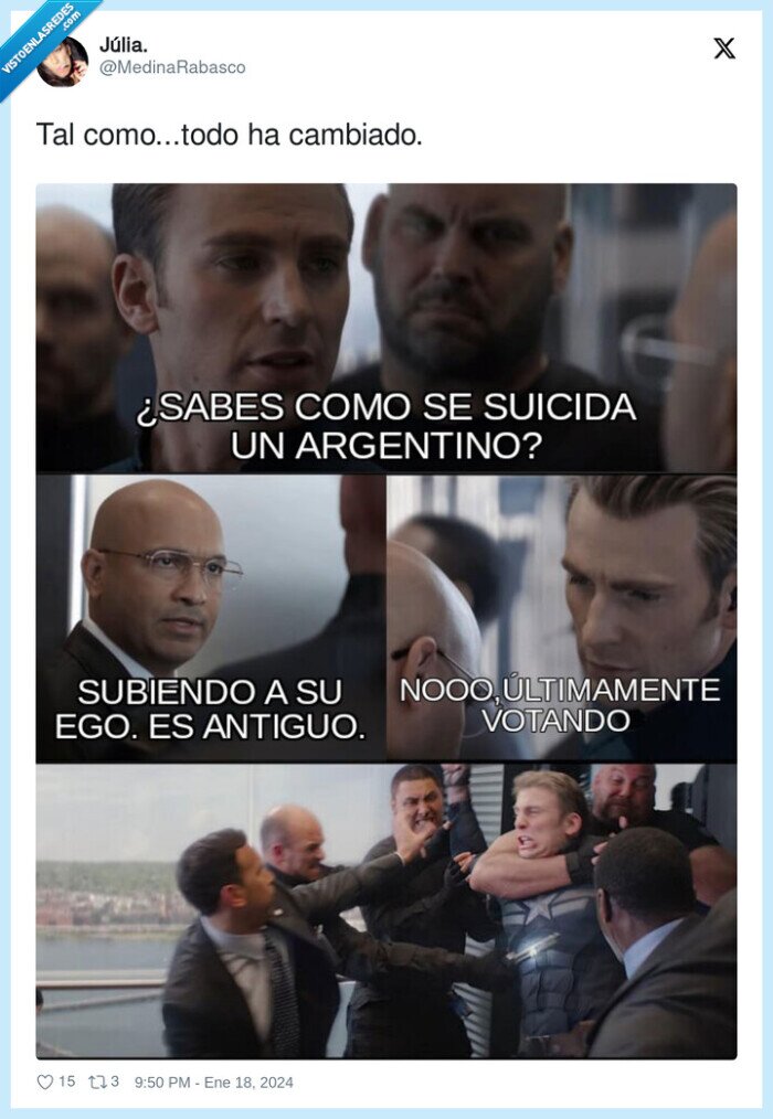 capitan america,chiste,milei,argentinos
