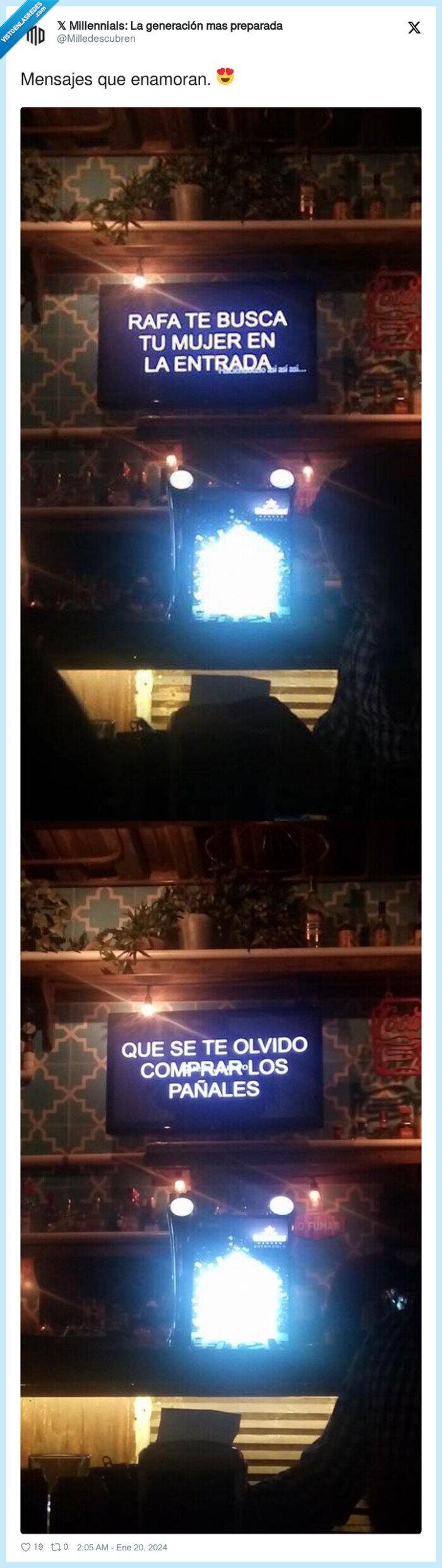 mensajes,bar,reclamar,mujer,entrada